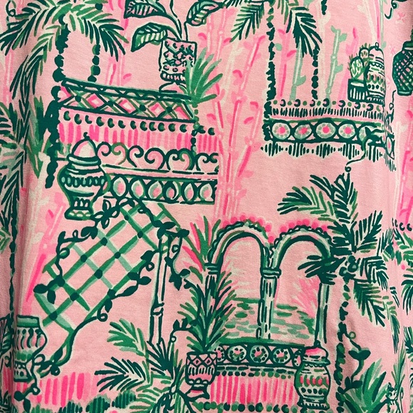 Lilly Pulitzer Cody T-shirt dress, size medium, pink & green, Mandevilla baby - Picture 6 of 9
